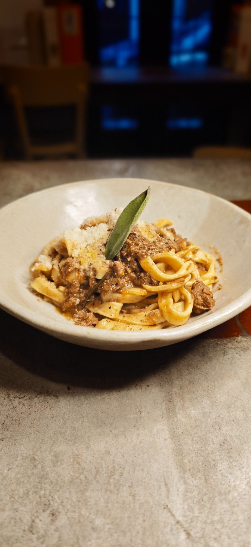 Tagliatella con ragout de magret de pato